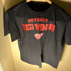NHL Reebok Mens Detroit Red Wings Tee Color Black Size Small